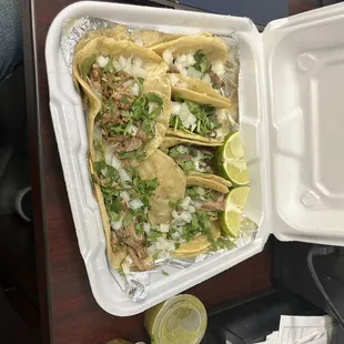 Asada and Carnitas tacos! Great flavors and Quality!