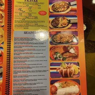 a menu for a mexican restaurant