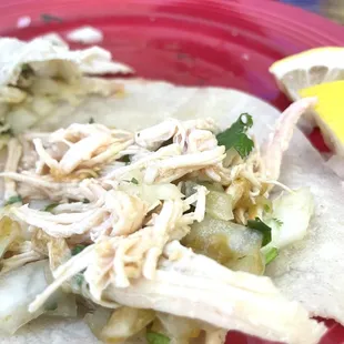 Soft El Tarasco chicken taco