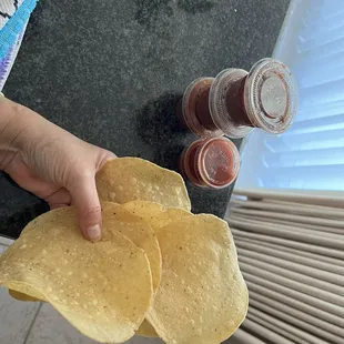 you can break up the tostadas to make your own chips.