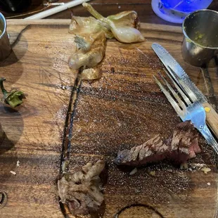 Rib eye (well what's left of it, no I'm not done lol )
