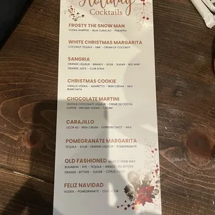 Drink list