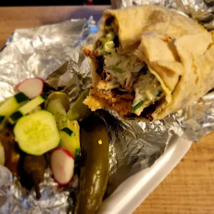 Cabeza/carnitas superther3s a lot more burrito behind that bite