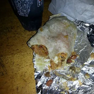 Chicken burrito $5.50. It was on hit.