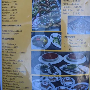 Menu page 1