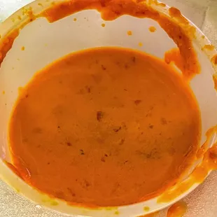 The RED sauce. It hurts but taste so good.