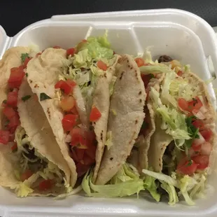 4 Carne Asada tacos were good enough to fill the lunch time hunger. I called ahead and the food was ready.