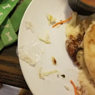 i went tonight to buy pupusas and my son and i almost chocked on a piece of plastic. I was nice to call them but rude response.