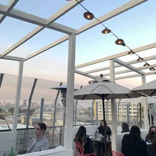 New partitioned booths on the roof