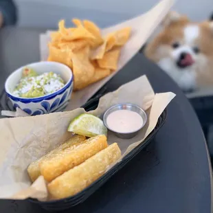 Yuca Frita: Yuca fries, rocoto aioli, lime (HH-$5/Reg.-$8) + Guacamole &amp; Chips (HH-$7/Reg.-$13)