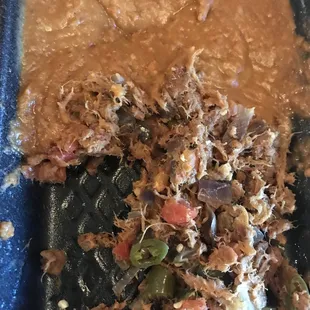 Frijoles and machaca