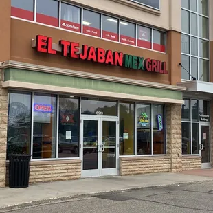 the front of the restaurant