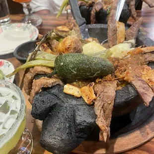 Molcajete Chicken and Steak