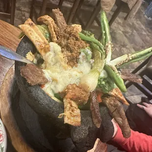 Molcajete Chicken and Steak