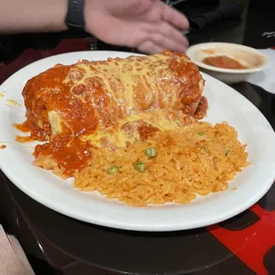 chimichanga plate