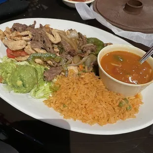 # 1 fajita dinner plate