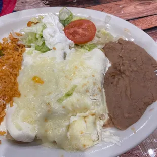 39. (3) Chicken Enchiladas W/Sour Cream