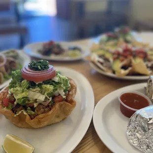 plates of food on a table
