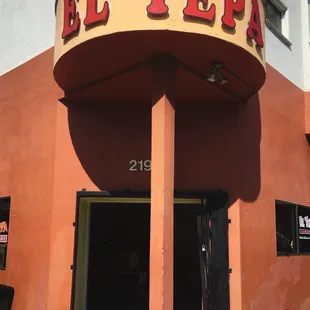 The exterior of the restaurant.