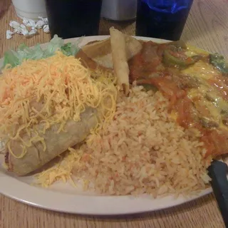 Taco and Enchilada Ranchera Dinner