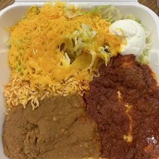 Taco and Red Enchilada Dinner