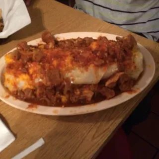 Tostada de Original Pork Chile Verde