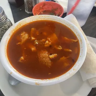 Menudo with Hominy was fresh and wonderful!  I love the fact it's served everyday!
