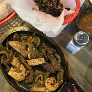 My fajitas were burned look at all those unions.