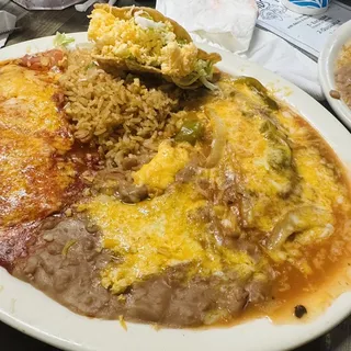 Enchilada, Chile Relleno, Taco Plate