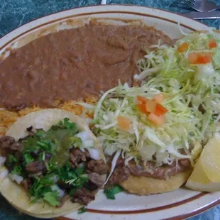 Combo #5: Carne Asade taco, sope, &amp; tostada