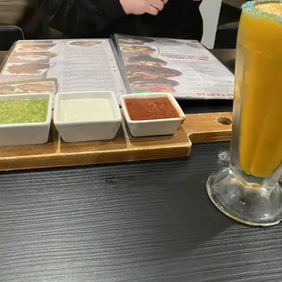 Salsa trio was given instead of just salsa and it was great! And mango margarita