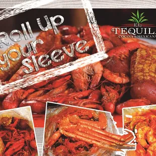 a plate of craws and corn