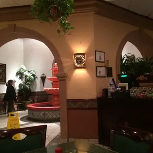 Fountain as you walk in.