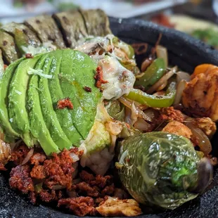 a bowl of mexican food