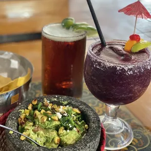 Guacamole Yucateco &amp; blackberry margarita