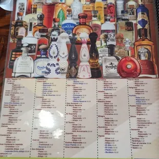 Tequila list