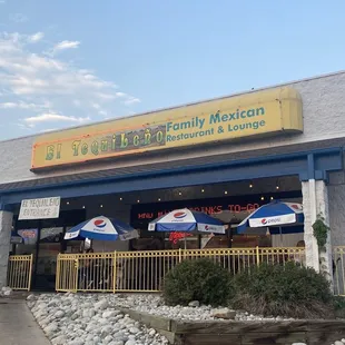 the front of the restaurant