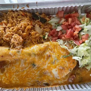 Mexican hamburger combo