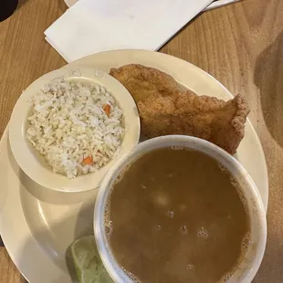 a plate of food on a table