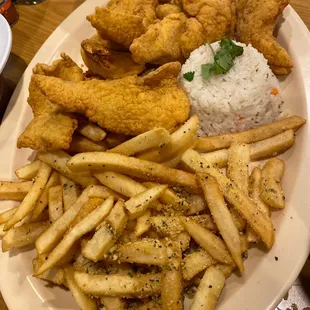 Charola 2 with papas n rice