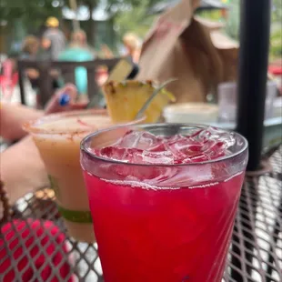 Pina colada and hibiscus mezcal