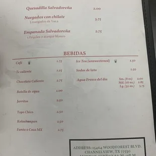 Desserts, and drinks