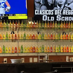 a large television screen