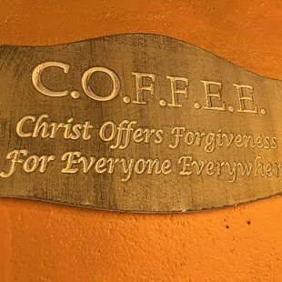 C. O. F. F. E. E. Amen!