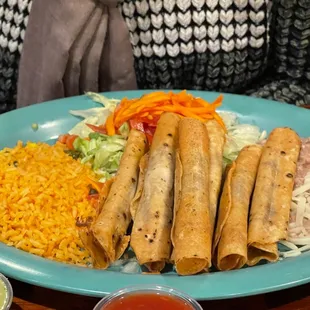 Shredded beef flautas