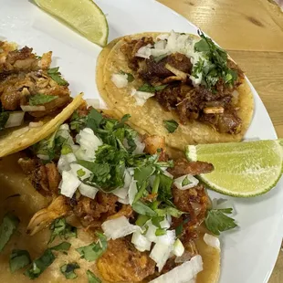 Mexican pork ( Red Carnitas) are amazing!!! Best pork taco I've had! These are a must try!!!