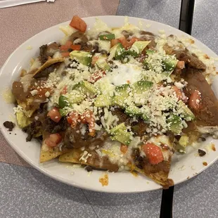 Nachos with steak