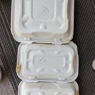 Takeout order labeled