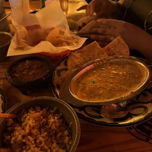 a table full of mexican food