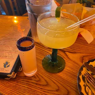 Mexican candy shot and regular margaritas